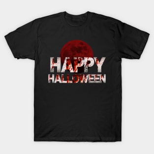 Bloody Distressed Happy Halloween T-Shirt